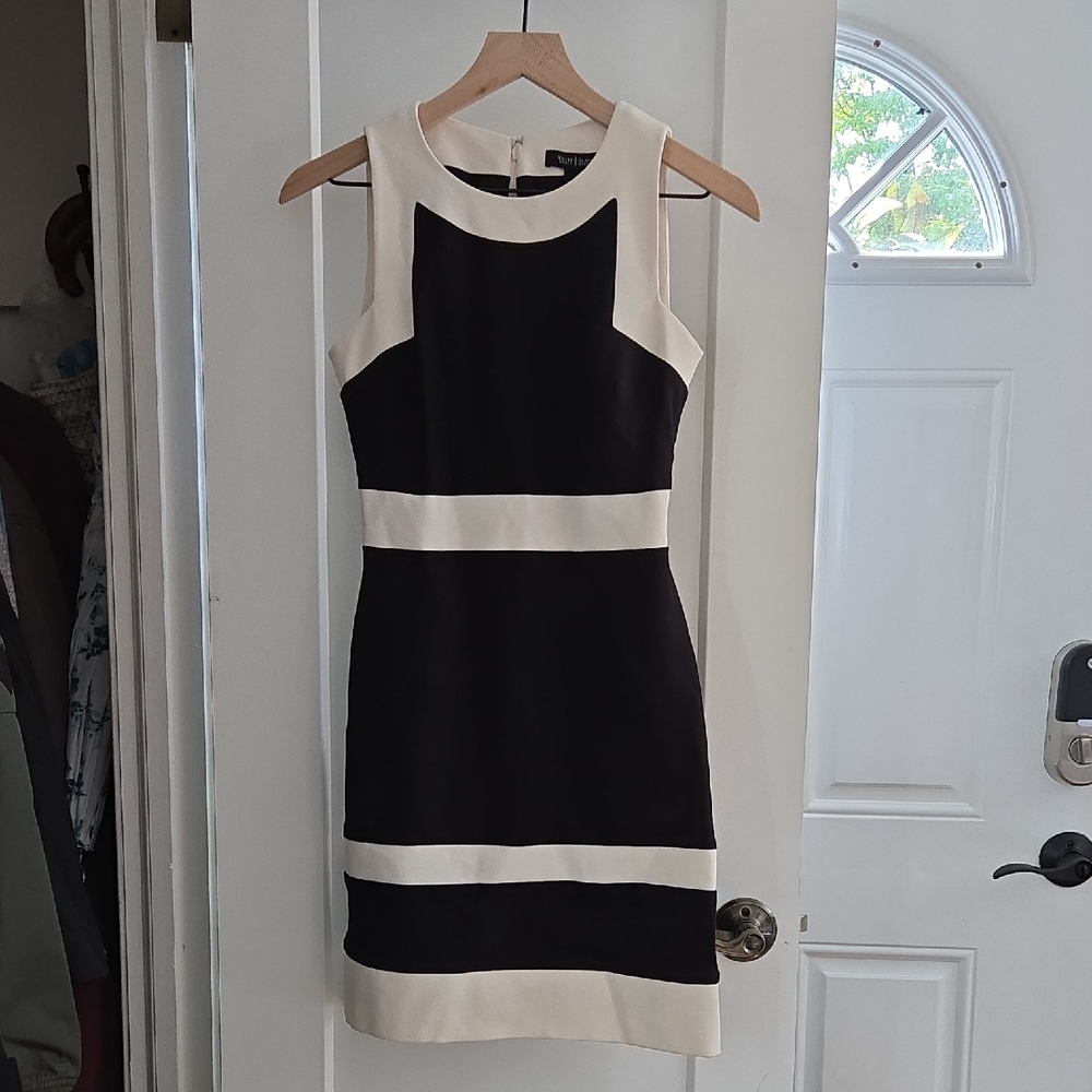 NWT White House Black Market Contrast Sheath Dress
